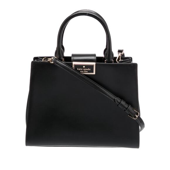 Kate Spade Black Leather Tote Shoulder Bag NWT - Picture 5 of 15